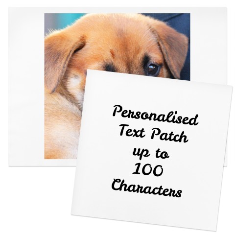 White Mock Suede Polyester Fabric 1 Photo (40cm x 40cm) (Optional Personalised Gift Text)