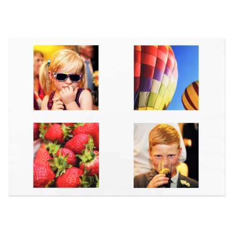 - White Mock Suede Polyester Fabric 4 Photos (17.5cm x 17.5cm)