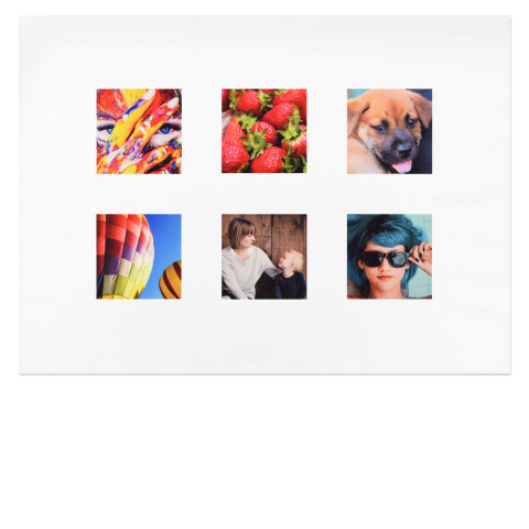 - White Mock Suede Polyester Fabric 6 Photos (10cm x 10cm) (Personalised with Text)