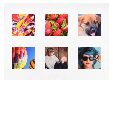 - White Mock Suede Polyester Fabric 6 Photos (12.5cm x 12.5cm) (Personalised with Text)