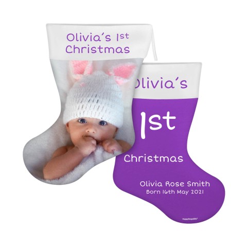 (25cm) Purple Soft Velvet Polyester Fabric (Optional Personalised Gift Text)