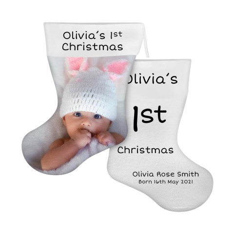 (25cm) White Soft Velvet Polyester Fabric (Optional Personalised Gift Text)