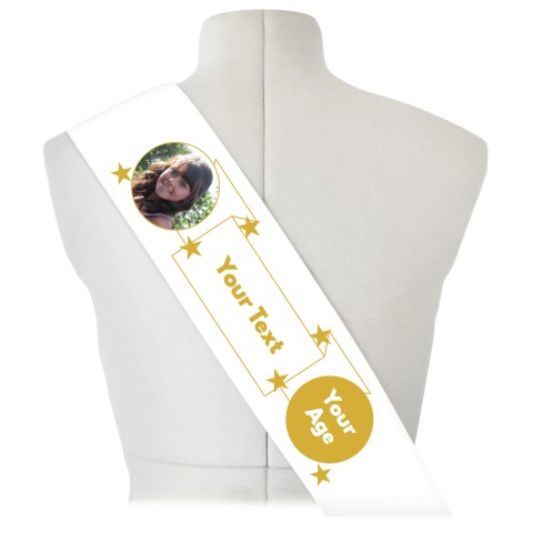 (180cm x 14cm) Gold Mock Suede Polyester Fabric (Optional Personalised Gift Text)
