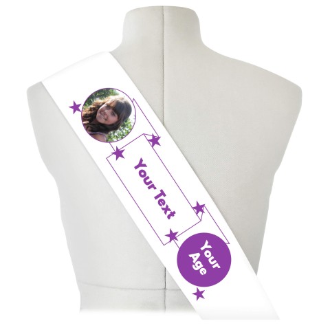 (180cm x 14cm) Purple Mock Suede Polyester Fabric (Optional Personalised Gift Text)