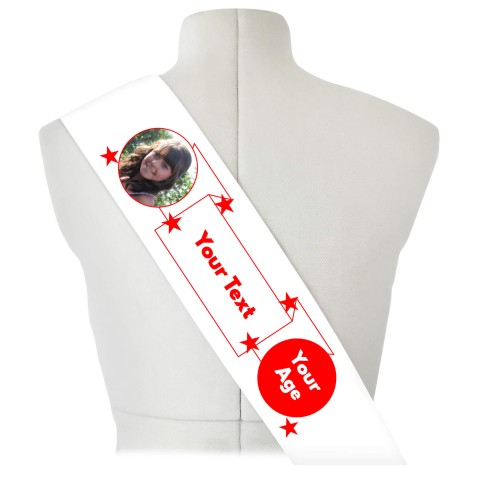 (180cm x 14cm) Red Mock Suede Polyester Fabric (Optional Personalised Gift Text)