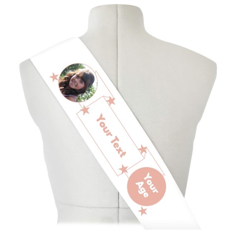 (180cm x 14cm) Rose Gold Mock Suede Polyester Fabric (Optional Personalised Gift Text)