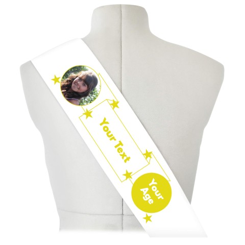 (180cm x 14cm) Yellow Mock Suede Polyester Fabric (Optional Personalised Gift Text)