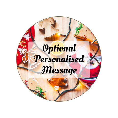 Circular Shape - Christmas Decorations Design (Optional Personalised Gift Text)