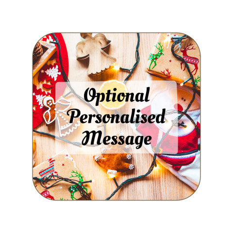 Square Shape - Christmas Decorations Design (Optional Personalised Gift Text)