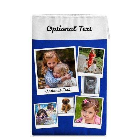Medium (50cm Size) Royal Blue Soft Velvet Polyester Fabric - White String Loop (12cm) (Optional Personalised Gift Text)