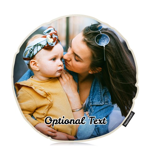 (25cm Circle) - Natural Cotton Fabric (Optional Personalised Gift Text)