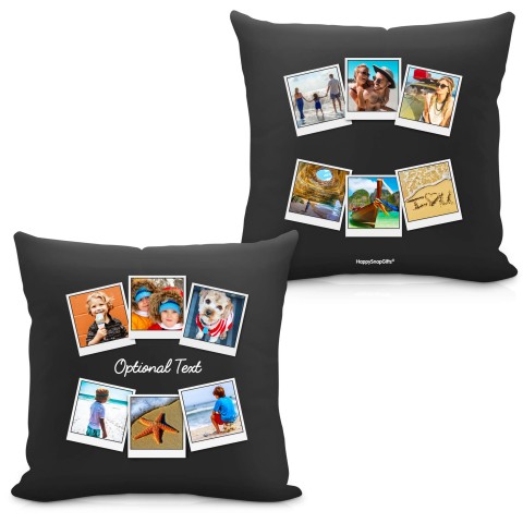 (40cm) (Polaroid Style Photo Print) Black Soft Velvet Polyester Fabric with Organic Lavender with Removable Cover (Zip) (Optional Personalised Gift Text)
