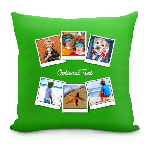 (40cm) (Polaroid Style Photo Print) Bright Green Soft Velvet Polyester Fabric with Organic Lavender with Removable Cover (Zip) (Optional Personalised Gift Text)
