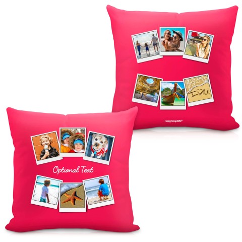 (40cm) (Polaroid Style Photo Print) Fuchsia Pink Soft Velvet Polyester Fabric with Organic Lavender (Optional Personalised Gift Text)