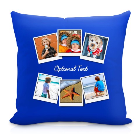 (40cm) (Polaroid Style Photo Print) Royal Blue Soft Velvet Polyester Fabric (Optional Personalised Gift Text)