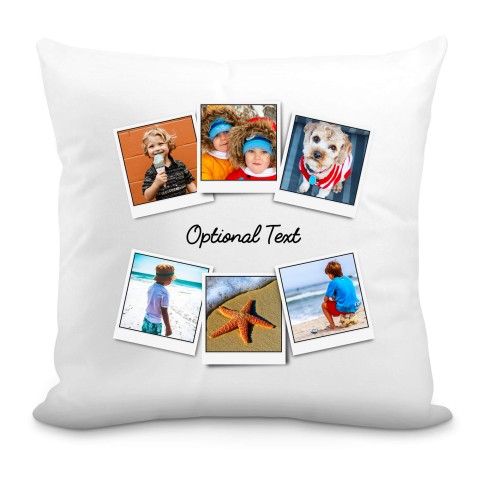 (40cm) (Polaroid Style Photo Print) White Soft Velvet Polyester Fabric with Organic Lavender with Removable Cover (Zip) (Optional Personalised Gift Text)