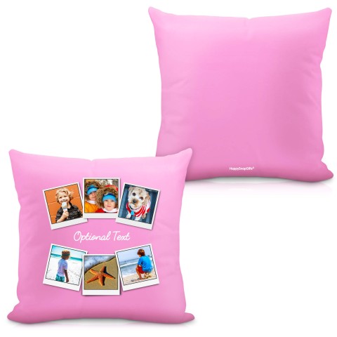 (40cm) (Polaroid Style Photo Print) Baby Pink Soft Velvet Polyester Fabric (Optional Personalised Gift Text)