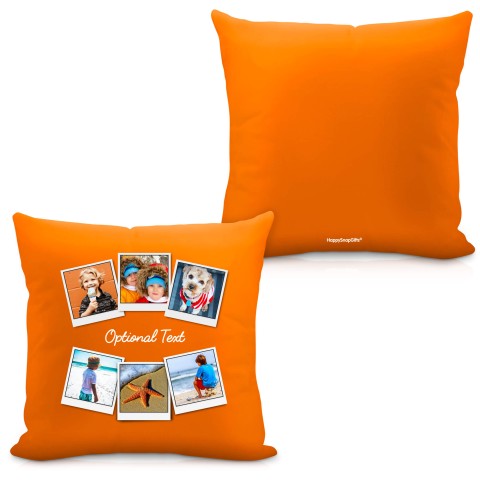 (40cm) (Polaroid Style Photo Print) Orange Soft Velvet Polyester Fabric with Organic Lavender (Optional Personalised Gift Text)