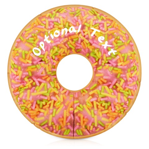 (34cm) with Pink Icing Sprinkle Design Soft Velvet Polyester Fabric (Optional Personalised Gift Text)
