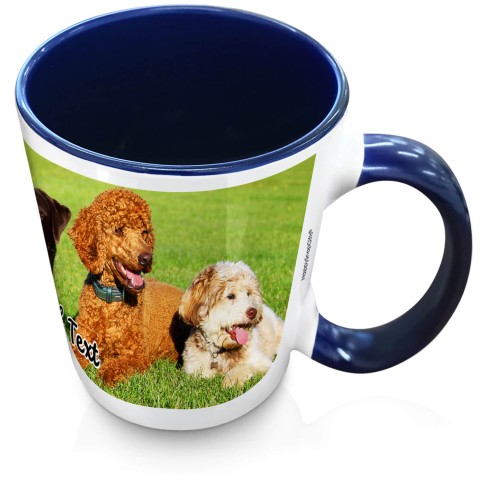 (XL 15oz Blue) with 1 Wrapped Around Image (Optional Personalised Gift Text)