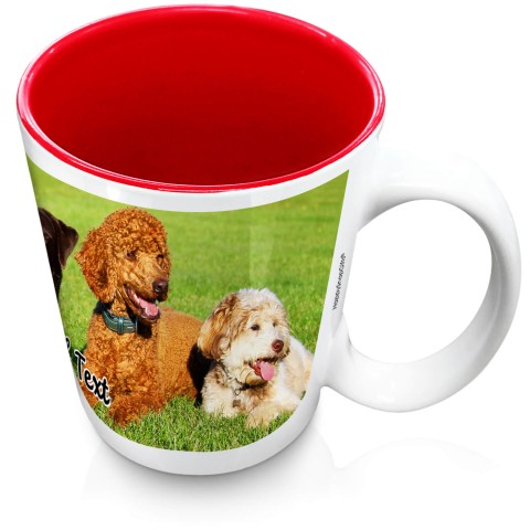 (XL 15oz Red) with 1 Wrapped Around Image (Optional Personalised Gift Text)