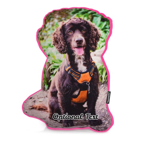 (Hand Cut - Smaller Size) - Fuchsia Pink Fleece Fabric (Optional Personalised Gift Text)