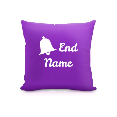 (25cm Square) "Bell End" Purple Soft Velvet Polyester Fabric (Optional Personalised Gift Text)