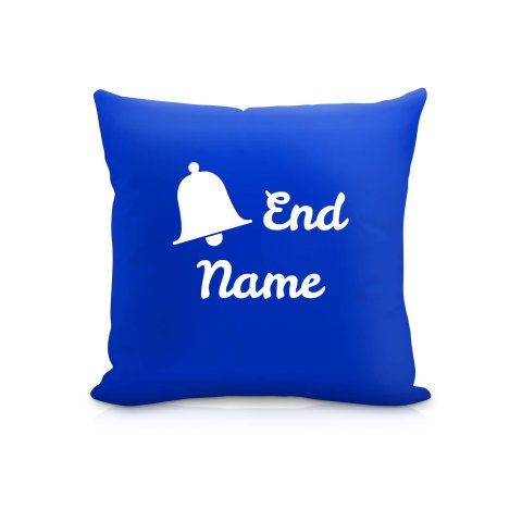 (25cm Square) "Bell End" Royal Blue Soft Velvet Polyester Fabric (Optional Personalised Gift Text)
