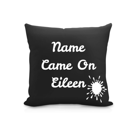 (25cm Square) "Came On Eileen" Black Soft Velvet Polyester Fabric (Optional Personalised Gift Text)