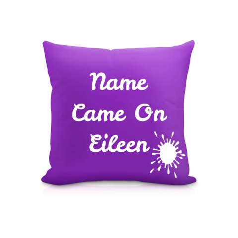 (25cm Square) "Came On Eileen" Purple Soft Velvet Polyester Fabric (Optional Personalised Gift Text)