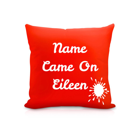 (25cm Square) "Came On Eileen" Red Soft Velvet Polyester Fabric (Optional Personalised Gift Text)
