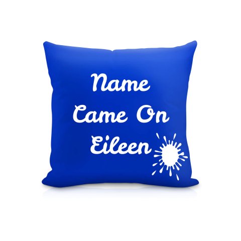 (25cm Square) "Came On Eileen" Royal Blue Soft Velvet Polyester Fabric (Optional Personalised Gift Text)