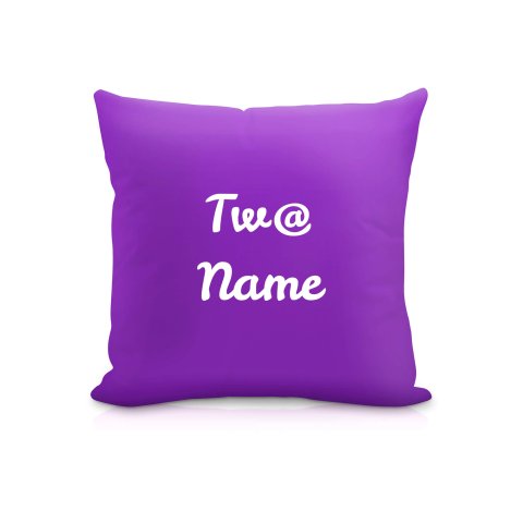 (25cm Square) "Tw@" Purple Soft Velvet Polyester Fabric (Optional Personalised Gift Text)