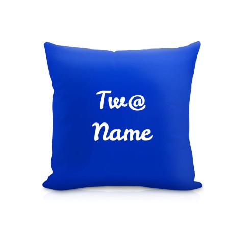 (25cm Square) "Tw@" Royal Blue Soft Velvet Polyester Fabric (Optional Personalised Gift Text)