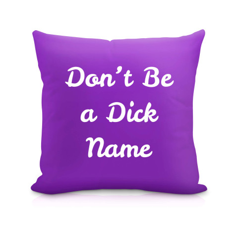 (40cm) "Don't Be A Dick" Purple Soft Velvet Polyester Fabric (Optional Personalised Gift Text)