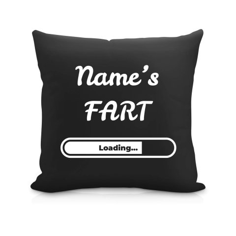 (40cm) "Fart" Black Soft Velvet Polyester Fabric (Optional Personalised Gift Text)