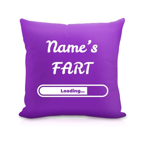 (40cm) "Fart" Purple Soft Velvet Polyester Fabric (Optional Personalised Gift Text)