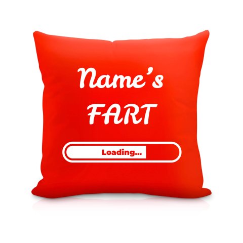 (40cm) "Fart" Red Soft Velvet Polyester Fabric (Optional Personalised Gift Text)