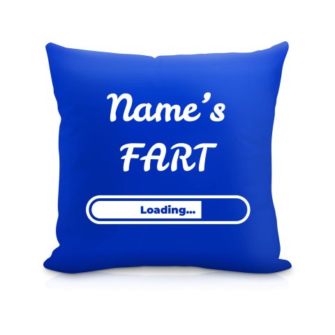 (40cm) "Fart" Royal Blue Soft Velvet Polyester Fabric (Optional Personalised Gift Text)
