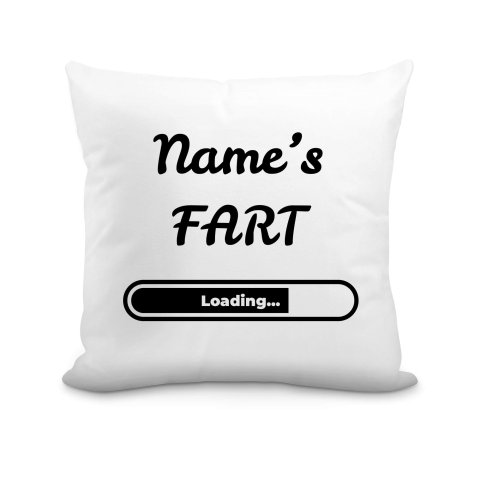 (40cm) "Fart" White Soft Velvet Polyester Fabric (Optional Personalised Gift Text)