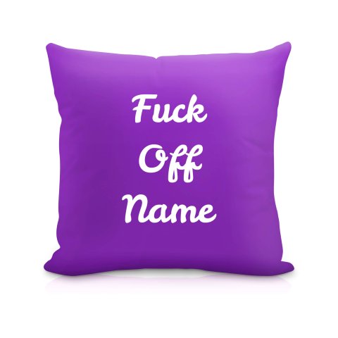 (40cm) "Fuck Off" Purple Soft Velvet Polyester Fabric (Optional Personalised Gift Text)