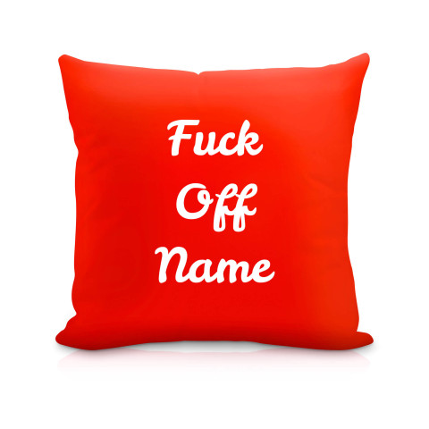 (40cm) "Fuck Off" Red Soft Velvet Polyester Fabric (Optional Personalised Gift Text)