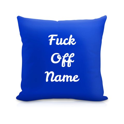(40cm) "Fuck Off" Royal Blue Soft Velvet Polyester Fabric (Optional Personalised Gift Text)