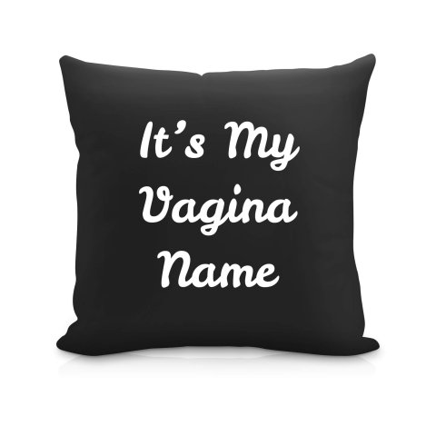 (40cm) "it's My Vagina" Black Soft Velvet Polyester Fabric (Optional Personalised Gift Text)