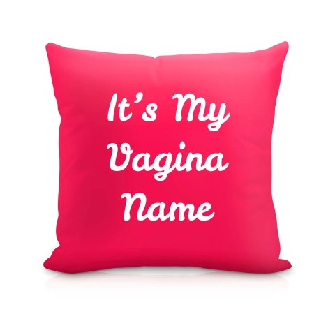 (40cm) "it's My Vagina" Fuchsia Pink Soft Velvet Polyester Fabric (Optional Personalised Gift Text)