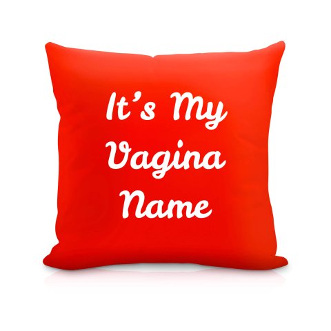 (40cm) "it's My Vagina" Red Soft Velvet Polyester Fabric (Optional Personalised Gift Text)