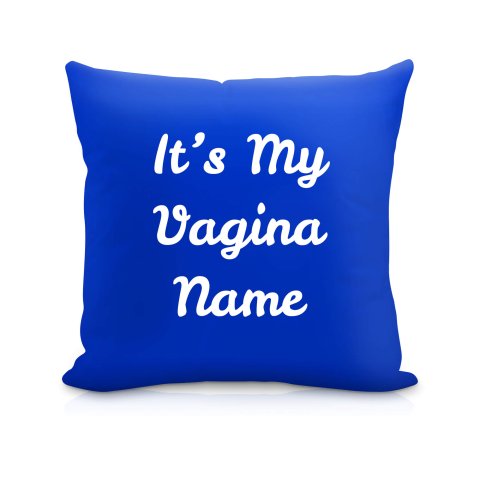 (40cm) "it's My Vagina" Royal Blue Soft Velvet Polyester Fabric (Optional Personalised Gift Text)
