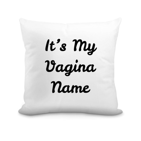 (40cm) "it's My Vagina" White Soft Velvet Polyester Fabric (Optional Personalised Gift Text)