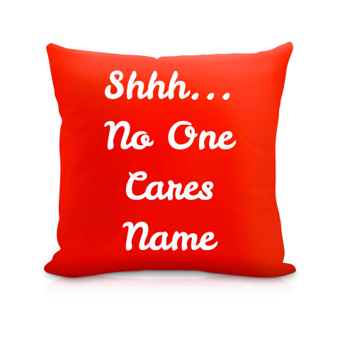 (40cm) "Shhh... No One Cares" Red Soft Velvet Polyester Fabric (Optional Personalised Gift Text)