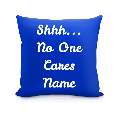 (40cm) "Shhh... No One Cares" Royal Blue Soft Velvet Polyester Fabric (Optional Personalised Gift Text)